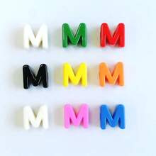 10 件时尚新款亚克力 3D 彩色混合 A-Z 英文字母珠子,适用于 DIY 手机链、钥匙扣、包包吊坠、手工珠宝配饰、节日礼物 - 時尚新款壓克力3D炫彩混合A---Z英文字母珠 - 查看 26