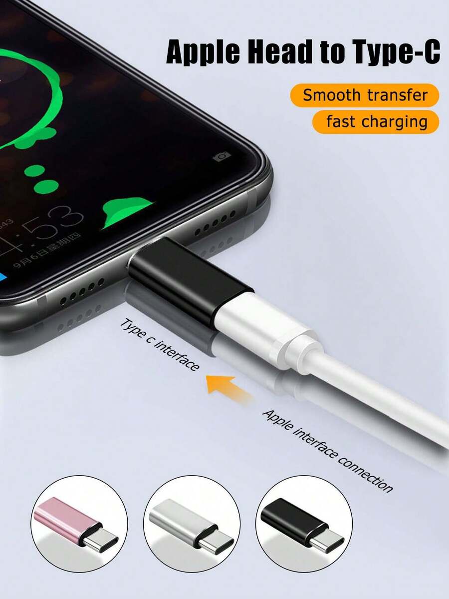 Apple Lightning 转 Type-C 适配器充电线转换器 - 彩色 - 查看 1