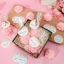 10 Sets Wedding Peony Candle Favors, Scented Peony Flower Candles With Thank You Cards And Gift Bags, Romantic Flower Design For Wedding Guest Gifts, Baby Shower Bridal Shower Favors, Home Decor Candles