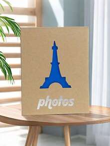 1 pezzo Album fotografico da 100 pagine da 6 pollici, con copertina in carta con intestazione, per conservare le foto, regalo creativo per la casa, album fotografico traforato, libro di archiviazione foto con tasche, adatto come regalo per gli amici