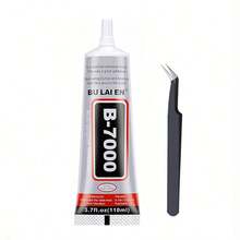 15/50/110支装 B-7000 水晶胶套装，透明 B-7000 超级珠宝胶，带镊子。工业粘合剂，透明工业粘合剂，适用于织物、DIY 手工艺品、手机维修、珠宝制作、水晶宝石、艺术石、木材和玻璃。