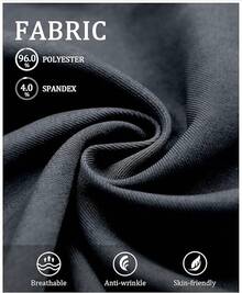 Mens Casual Pleated Baggy Wide Leg Vintage Relaxed Fit Work Office Trousers, Old Money Style S5ET - Màu xám đen - Xem 7