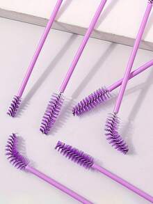 20支装双头睫毛刷头螺旋刷头种植睫毛梳嫁接睫毛膏刷眉毛梳美妆工具，附赠小刷子 - 紫色 - 查看 4