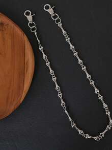 朋克荆棘丝网烧烤裤长腰链嘻哈摇滚哥特女式男式裤子牛仔裤配饰，欧美饰品，派对配饰，派对珠宝，男友礼物，情人节礼物，父亲节礼物 - 彩色 - 查看 7