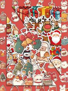 108pcs Christmas-Themed Sticker Packs - Vinyl Self-Adhesive Stickers - Suitable For Water Bottles, Laptops, Gifts, Windows, And Various Shapes And Colors - Christmas Party Decorations, The Best Choice For Christmas Christmas Christmas Decorations Christmas Pajamas Christmas Gifts Christmas Decor
