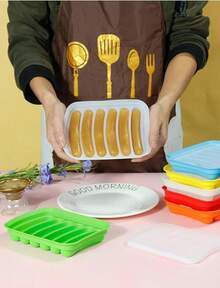 Silicone Sausage Mold - DIY Children's Hot Dogs Baking Mold For Egg And Baby's Supplementary Food, Ice Candy Jelly Chocolate Mould - White - View 1