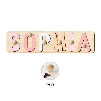 Birthday Gift--1PC Custom Name Puzzle,Personalized 3D Alphabet Jigsaw & Wooden Name Puzzle. Perfect For Baby Boy Or Girl, Ideal As Birthday, Christmas, Anniversary Gifts