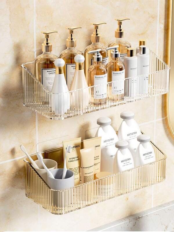 Badezimmerregal, wandmontierter Aufbewahrungskasten, Waschtisch-Organizer-Regal