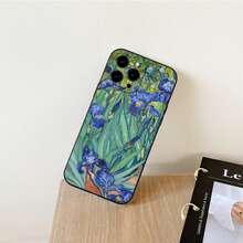 Art Van Gogh Ölgemälde Handyhülle FÜR iPhone 15 14 11 12 Pro 15 16 Plus 13 Pro MAX XR XS Schwarze Weiche Hüllen