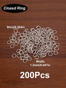 100-200 chiếc/lô Vòng nối kín bằng thép không gỉ dùng làm đồ trang sức, vòng đơn, phụ kiện làm khuyên tai, vòng tay, dây chuyền, móc khóa. - Vòng miệng kín - Xem 23