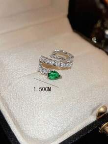 1pc Unique Copper Snake Ear Cuff, Stylish Earring For Non-Pierced Ears - Silver - View 3