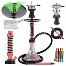 1 件套水烟全套，德国品质，单管硅胶水烟筒，含铝箔纸和一次性烟嘴男孩情人节心形女士情人节