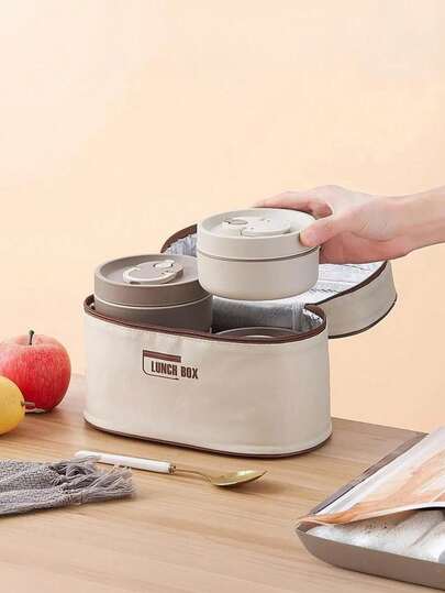 1pc Lunch Box Bag Food Storage Container Insulated Bento Box Bag Lunch Container Insulation Bag For Work, School, Picnics, Or Camping, Home Decor, Party & Christmas Storage