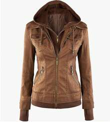 The Rowan Leather Jacket - 駝色 - 查看 1
