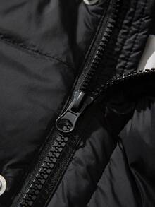 Men Down Coat, 90% Down Winter Jacket,Windproof And Warm Down Jacket, Puffer Jacket Men,Hooded Zip-Up Winter Jacket, Fashionable Casual Style Men Winter Outerwear, Jackets For Men,Winter Gift - Black - View 9