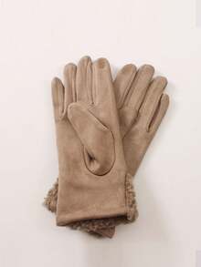 Women's Warm Gloves For Autumn/Winter, Thickened Thermal Lined, Touchscreen, Windproof, Motorcycle/Cycling Gloves - Multicolor - View 9