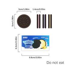1pc/2pcs/4pcs Novelty Shaped Erasers - Cookie, Ramen, Chocolate, Ice Cream Designs, Pencil Erasers, Suitable For Office & School, Durable & Easy To Clean, Ideal For Students, Teachers, Daily Use, Back To School Gift, Memorabilia, Learning Competition Prize, School Office Supplies - Multicolor - View 6