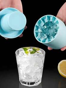 1 件硅胶圆柱形冰格模具、创意冰格、制冰机、压力释放式冰格、适用于饮料、果汁、冰淇淋、鸡尾酒和咖啡的迷你立方体冰格、可重复使用的冰格模具、冰桶、硅胶圆管冰格、冰格杯、圆形冰格、冰盒、小型家用冰格、夏季制冰机 - 彩色 - 查看 2