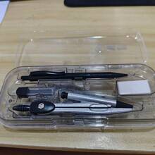 Set de 8 piezas de herramientas de dibujo geométrico para volver a la escuela, que incluye compás, lápiz mecánico, transportador, regla, juego de triángulos y caja de almacenamiento, adecuado para uso escolar, oficina y hogar