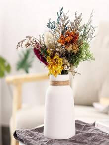 4/12 piezas Ramo de flores secas mini, flores secas naturales mixtas de estilo bohemio, decoración de flores secas hechas a mano mini para boda, marco de fotos, caja de regalo, jarrón, decoraciones para el hogar DIY (Serie verde)