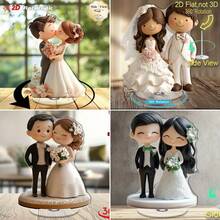 1pc Elegant 2D Rotating Acrylic Bride And Groom Desktop Decor - Ideal For Weddings, Engagements And Anniversaries, Indoor/Outdoor Use, No Power Needed, Wedding Decoration