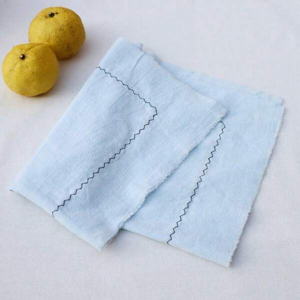 Set Of 6 Curve And Raw Edge Napkins Cloth 45*45cm/17.7*17.7inch Romantic Table Decor Premium Finish Formal Dinner Breakfast Or Coffee Time Parties Christmas Celebration Cafes Or Bakeries All-Season Table Setting Accessory Picnics Or Barbecues