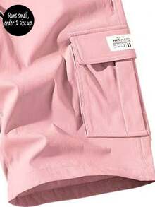 男士宽松休闲轻便工装短裤，尺码偏小，请订购大一码