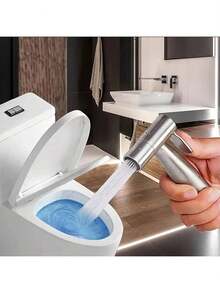 304 Stainless Steel Handheld Toilet Bidet Sprayer Set, Wall Mounted - Includes 118.11 Inch Retractable Hose And Bracket / Toilet Cleaning Sprayer | Pressurized Spray Gun Toilet Feminine Wash, Small Nozzle Toilet Flushing Spray Head