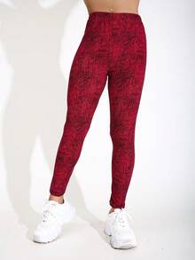 1 Pack Women's Casual High Elasticity Solid Color Leggings, Soft & Comfortable, Suitable For Home, Exercise, Shaping, Stretching, Lifting Buttocks, Outdoor Activities, Walking, Shopping, Fitness, Running, Work Commute, Street Events, Parties, Autumn/Winter - Multicolor - View 28