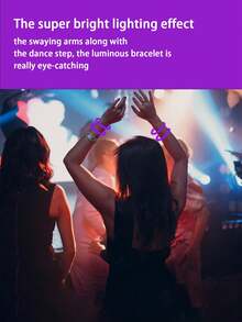 Purple 15/50/100 String Fluorescent Light Rods. These Are Lighting Fixtures That Can Emit Light In The Dark And Are Used For Decorative Lighting. Their Continuous Lighting Duration Ranges From 8 To 12 Hours And They Can Emit Light. - Purple - View 5