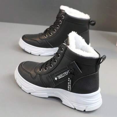 Ladies' 2025 New Winter Fleece - Lined, Waterproof, Non - Slip, Warm, Stylish And Versatile Women's Snow Boots
