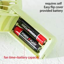 AAA Battery-Powered Fan: A Small, Portable Battery-Powered Fan With 1 Speed Setting. This 5-Inch (Approx. 12.7 Cm) Quiet Personal Fan Is Suitable For Use On Beds, During Camping, For Outdoor Activities, And As A Wireless Desktop Fan. Batteries Are Not Included. - White - View 3