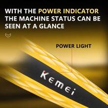 Kemei Kemei KM-1690A Cordless Hair Clipper For Men, Rechargeable Beard Shaver - Zero Gap 0mm Precision Trim Engraving Machine, Powder Metallurgy Blade, Professional Hair Clipper For Hairdressers, Holiday Gifts