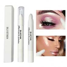 1pc Pearl White Eyeshadow Pencil, Highlighter Eyeshadow Stick, Smooth Shimmery, Waterproof & Long-Lasting Everyday Eye Makeup