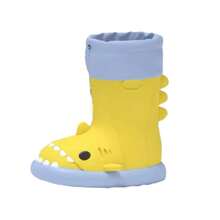 Botas de Lluvia para Niña y Niño Sharky Rain – Impermeables, Antiderrapantes, Divertido Diseño de Tiburón – Tallas 14 a 22 MX DENALI - Amarillo - Ver 7