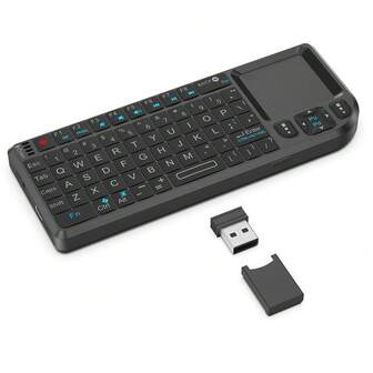 2.4G Mini Wireless Backlit Keyboard With Touchpad Mouse, Rechargeable Lithium Battery, Flashlight, Compatible With PC, HTPC, Projector, Smart TV Box