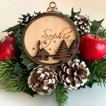 Personalized Wooden Christmas Decorations, Christmas Tree Pendants, Elk Snowflake Pendants, Christmas Gifts, Housewarming Gifts, Holiday Gifts