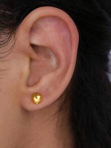 WOiWOi 2 件时尚简约不锈钢球形耳钉，适合任何场合，是送给好友的绝佳礼物