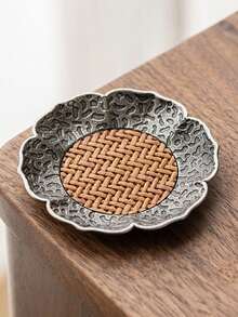 1 件复古合金藤制杯垫，中式茶杯垫，高端防滑防烫茶具，适用于家庭、茶馆等场合放置茶杯，避免水洒在桌子上 - 彩色 - 查看 14