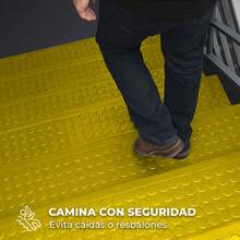 VINILMAX Piso Antiderrapante Resistente de 160 cm de Ancho x 300 cm de Largo | Antideslizante, Textura Rugosa, Soporte Non Woven, Fácil de Instalar | Ideal para Pasillos, Escaleras, Bodegas, Coches, Gimnasios, Talleres - Amarillo - Ver 5