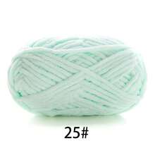 1pc Velvet Soft Yarn, Approx. 50g/Pc, 60m/Pc, Handmade DIY Medium Thick Knitting Yarn, Fluffy Polyester Soft Knitting Yarn, Suitable For DIY Crafts, Knitting And Crocheting Scarves, Hats, Shoes, Bags, Pads, Dolls, Blankets, Slippers, Handmade Crochet Projects (Random Packaging)
