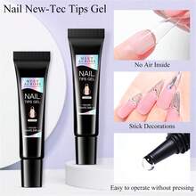 MEET ACROSS 1/2/3pcs Solid Nail Glue Nail Tips Gel For Press On Nails, 3 In 1 Nail Gel For Fake Nails, Super Strong Acrylic Nail Gel For Manicure Extension, False Nails Adhesive Glue Long Lasting