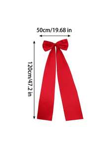 1个特大号红色缎带蝴蝶结圣诞树顶饰，可DIY制作花环墙饰，适用于家居、生日、婚礼、单身派对、圣诞节装饰，亦可作为圣诞礼物或圣诞装饰品。 - 彩色 - 查看 13