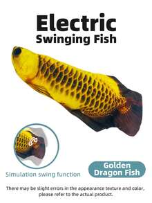 1件电动摇摆鱼猫玩具电动鱼仿真跳猫自娱神器磨牙耐咬猫玩具幼猫无聊玩宠物用品 - 彩色 - 查看 14