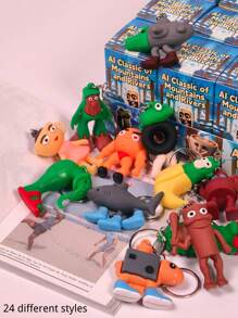 24 件意大利 Brainrot Toys Tung Tung Tung Sahur 收藏品小雕像玩偶 - 适合收藏家和爱好者的什锦玩偶盒、礼品盒、Tralalero Tralala 玩偶玩具、有趣且富有创意的降临节日历装饰、生日礼物 - 彩色 - 查看 5