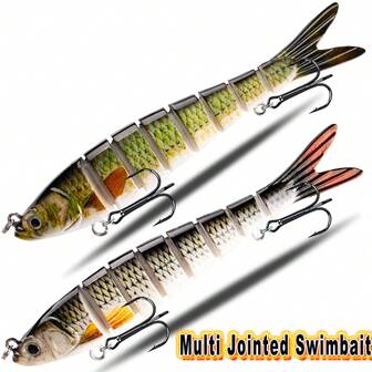 2 Size Multi Jointed Swimbait Vivid Swimming Action Hard Artificial Fishing Lures 13.5cm 10cm Hard Baits For Bass Perch Tackle