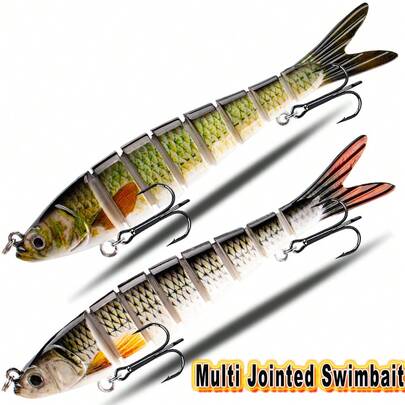 2 Size Multi Jointed Swimbait Vivid Swimming Action Hard Artificial Fishing Lures 13.5cm 10cm Hard Baits For Bass Perch Tackle