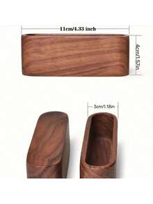 1pc Walnut Solid Wood Business Card Holder Memo Clip Display Stand Office Stationery Organizer Back To School,Back To School,School Supplies
