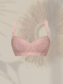 Pink Comfortable Bra, Women's Underwear, Lift And Support Bra, Suitable For Daily Wear - Pink - View 8