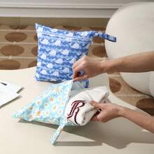 1 Packung wasserdichte wiederverwendbare Nass-Trocken-Taschen, Strand Pool Gym Tasche Yoga Toilettenartikel Kinderkrippe Organizer für Badeanzug, nasse Kleidung